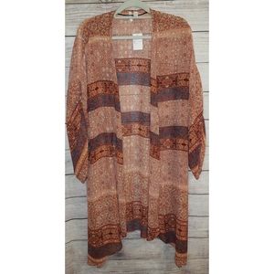 NWT Cato's Multi-color Kimono Cardigan Size 14/16